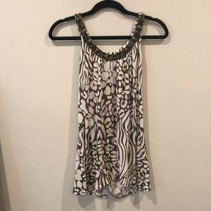 INC animal print top